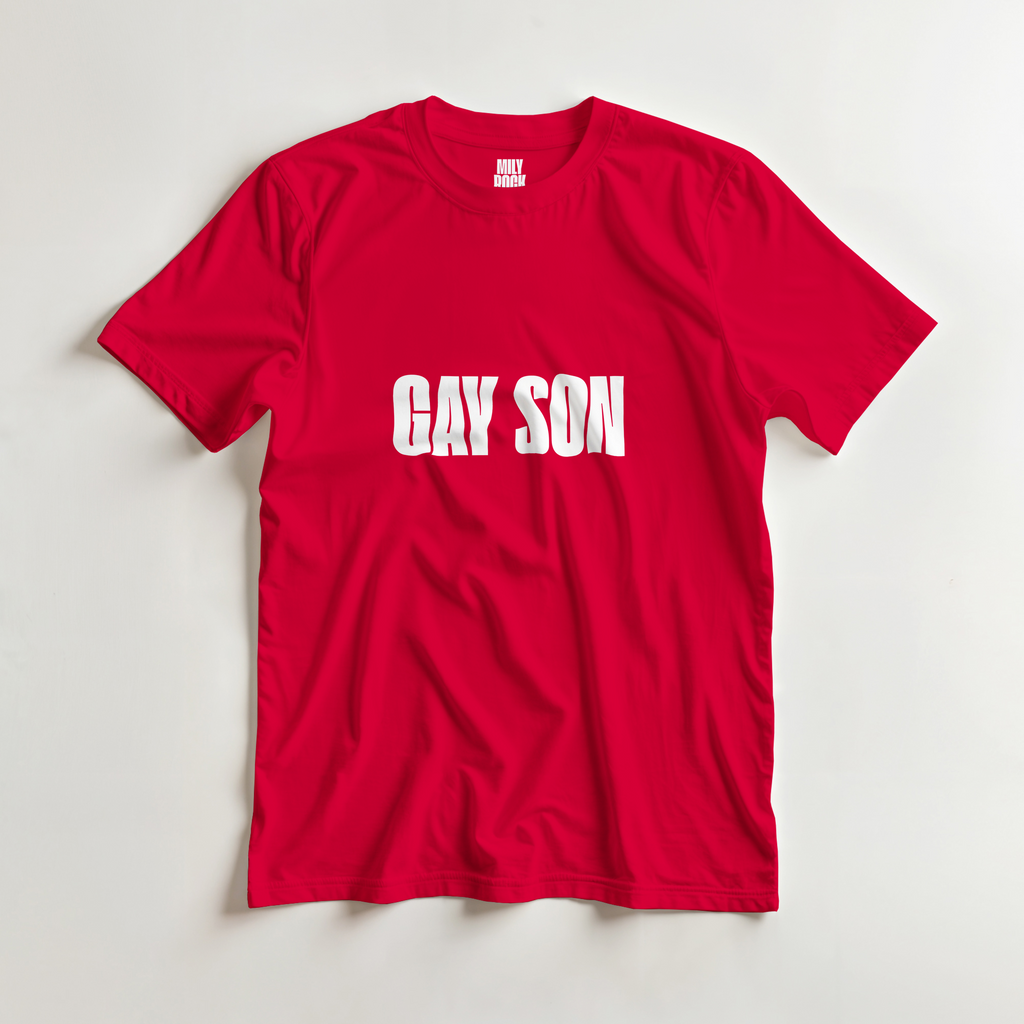T-Shirt "GAY SON" aus 100% Baumwolle (Verschiedene Farben)